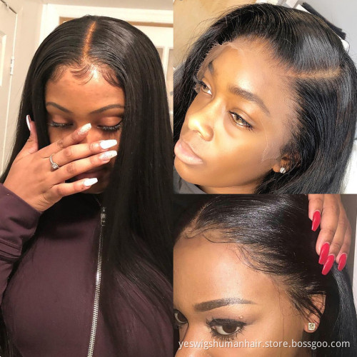 Cheap Raw Straight Brazilian Virgin Human Hair Wig Hd Full Transparent Lace Frontal Wig Swiss Lace Front Wig Human Hair Vendor